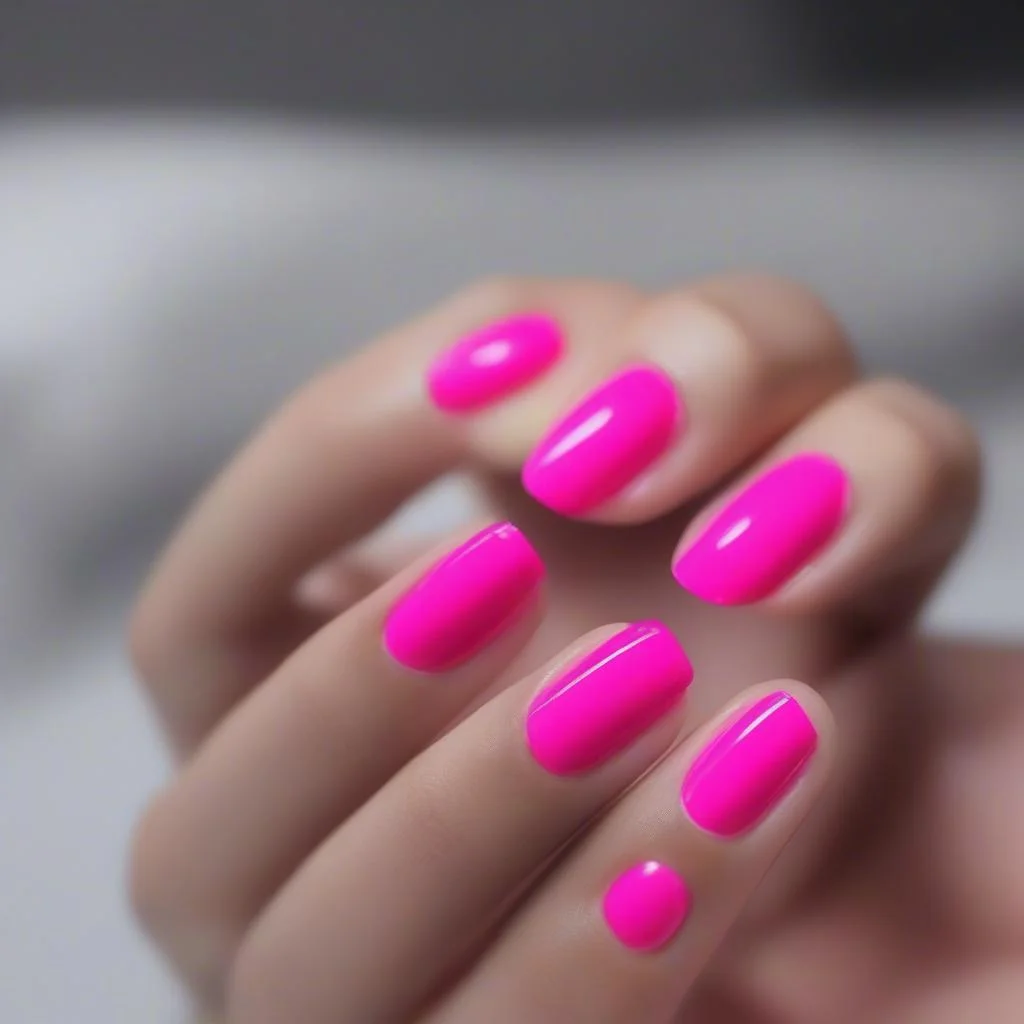 Bright Pink Nail Polish